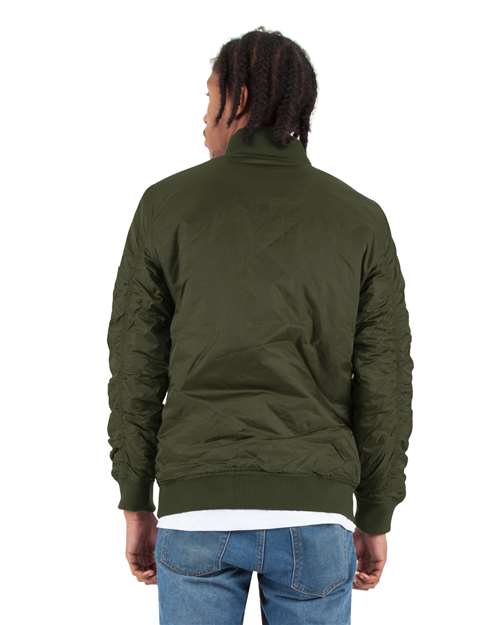 Unisex Bomber Jacket - Olive Back