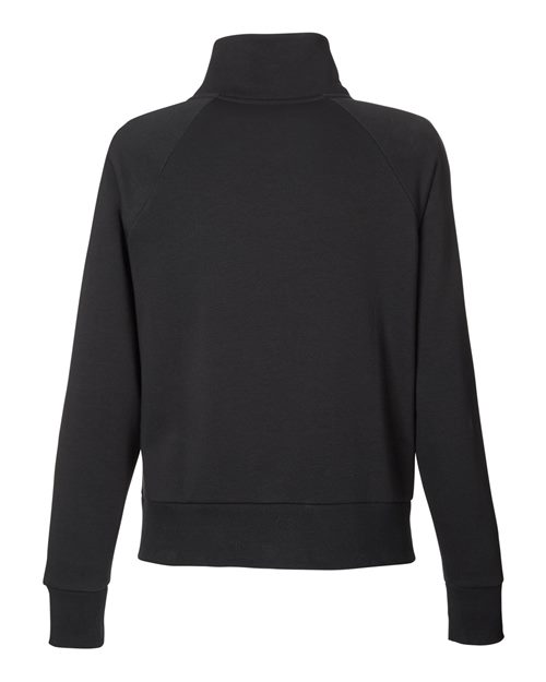 Women's Rival Fleece Half-Zip Pullover - Black/ White Back