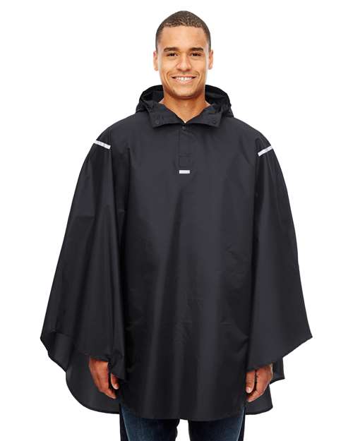 Team 365 Unisex Zone Protect Packable Poncho - Model Front