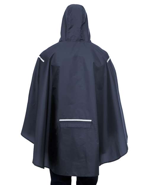 Unisex Zone Protect Packable Poncho - Sport Dark Navy Back