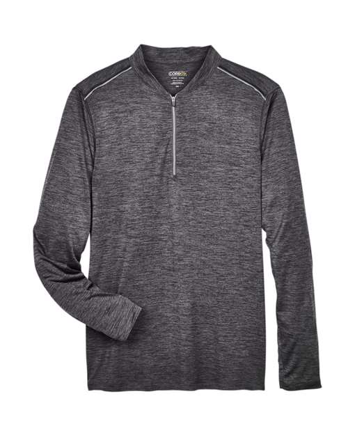 Men's Kinetic Performance Quarter-Zip Pullover - Carbon/ Black Front