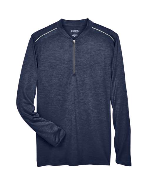 Men's Kinetic Performance Quarter-Zip Pullover - Classic Navy Heather/ Carbon Front