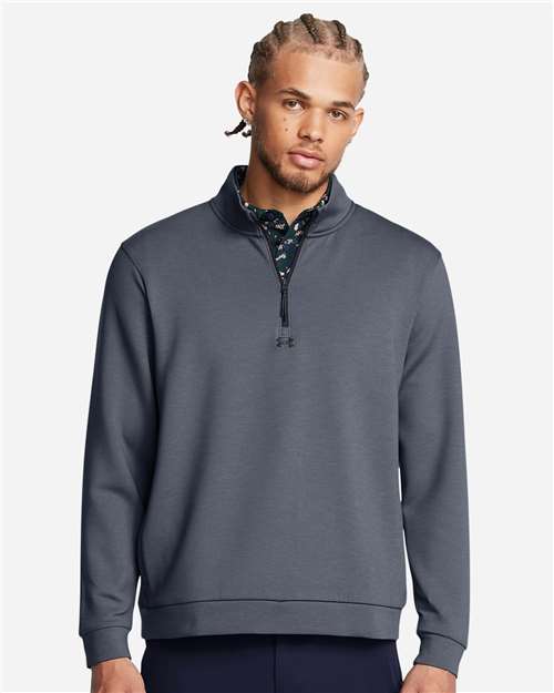 Men's Drive Midlayer Quarter-Zip Pullover - DWNPR Grey/ Black Front