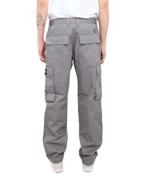 Unisex Twill Cargo Pants - Dark Grey_34 Back