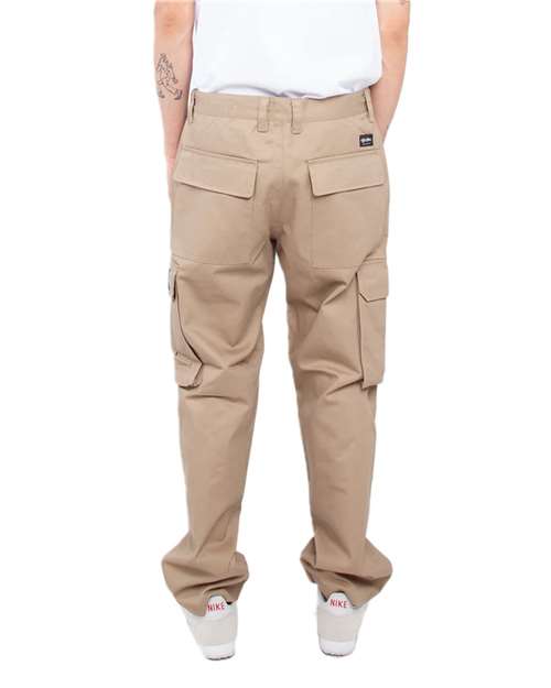 Unisex Twill Cargo Pants - Khaki_34 Back