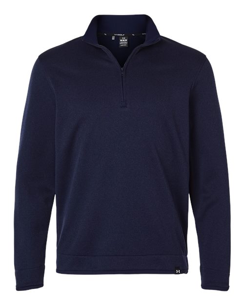 Men's Storm Sweater Fleece Quarter-Zip Pullover - Midnight Navy/ White Front