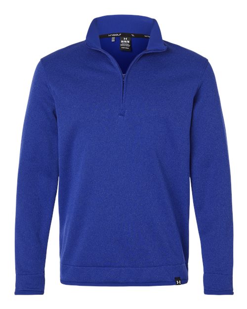 Men's Storm Sweater Fleece Quarter-Zip Pullover - Royal/ White Front