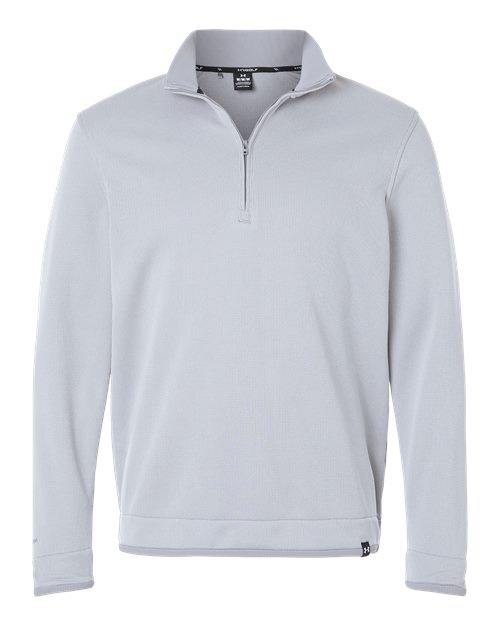 Men's Storm Sweater Fleece Quarter-Zip Pullover - Steel/ White Front
