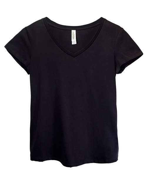 Women's Ultimate CVC V-Neck T-Shirt - Black Front