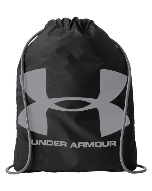 Ozsee Sackpack Drawstring Bag - Black/ Steel Front