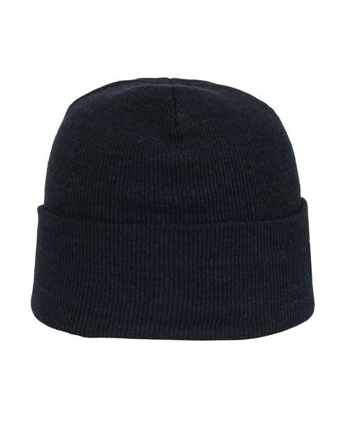 Knit Beanie - Heathered Navy Back