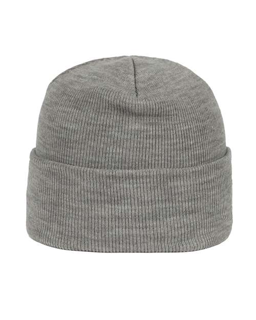 Knit Beanie - Light Heather Grey Back