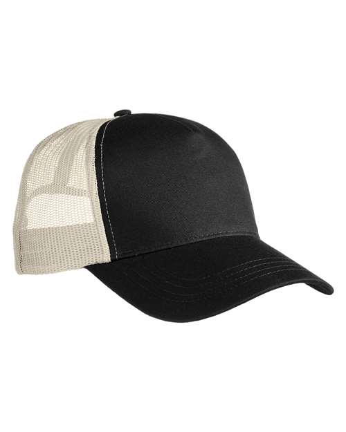 Eco Trucker Cap - Black/ Oyster Front