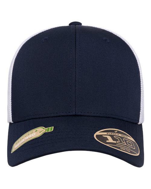 Flexfit 110® Recycled Mesh Cap - Navy/ White Front