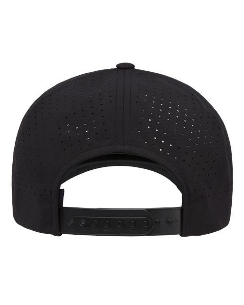 Five-Panel Snapback with Perforated Cap - Black Back