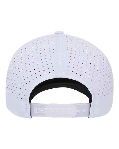 Five-Panel Snapback with Perforated Cap - White Back