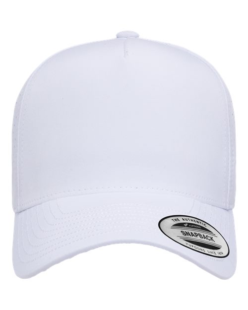 Five-Panel Snapback with Perforated Cap - White Front