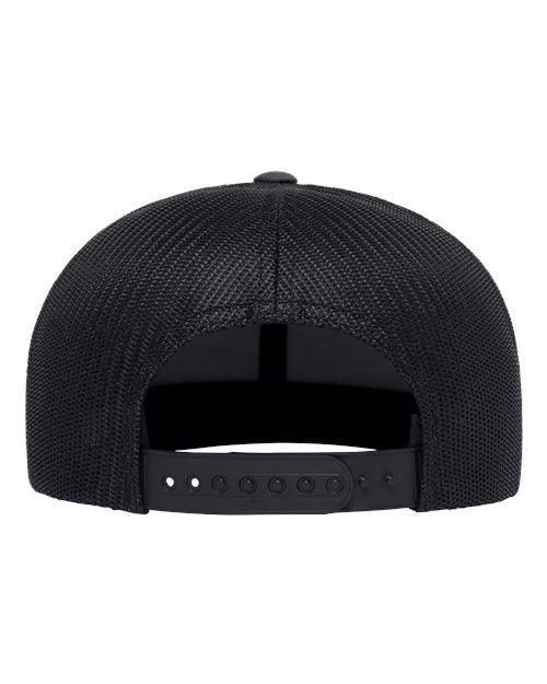 Retro High Profile Trucker Cap - Charcoal/ Black Back