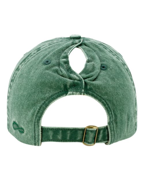 Women's Pigment-Dyed with Fashion Undervisor Cap - Jade/ Daisy Back