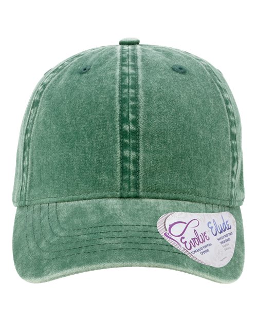 Women's Pigment-Dyed with Fashion Undervisor Cap - Jade/ Daisy Front