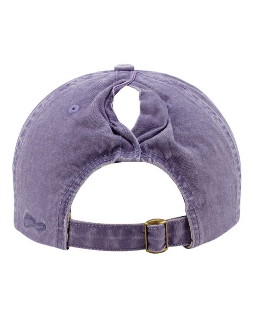 Women's Pigment-Dyed with Fashion Undervisor Cap - Violet/ Floral Back