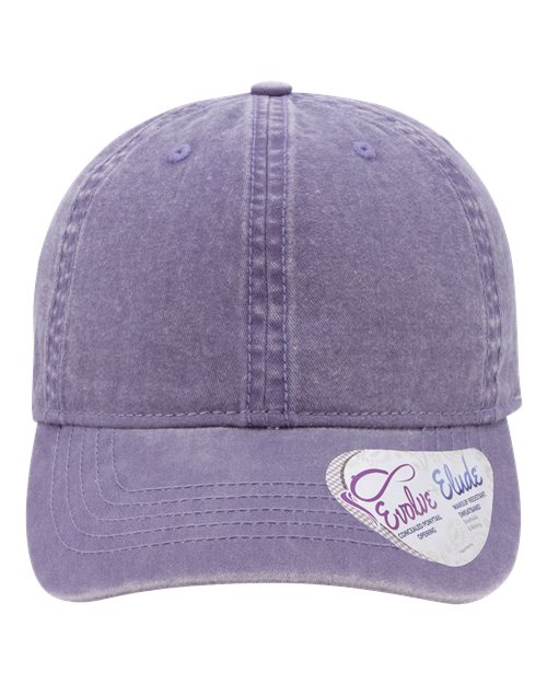 Women's Pigment-Dyed with Fashion Undervisor Cap - Violet/ Floral Front