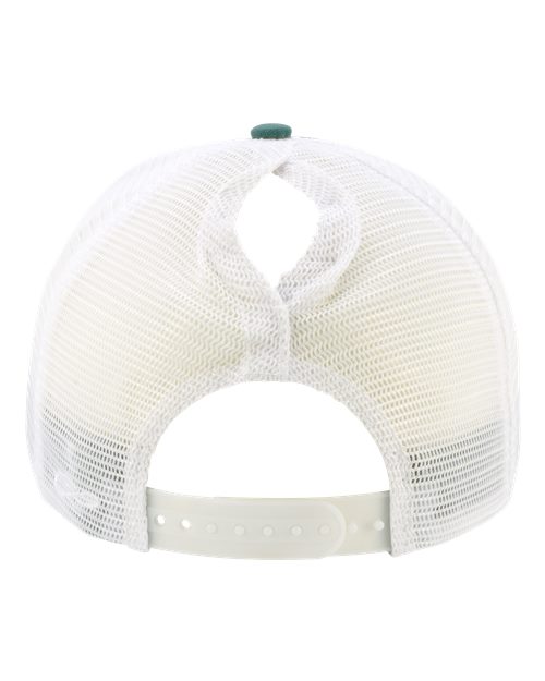 Women's Modern Trucker Cap - Emerald/ White Back