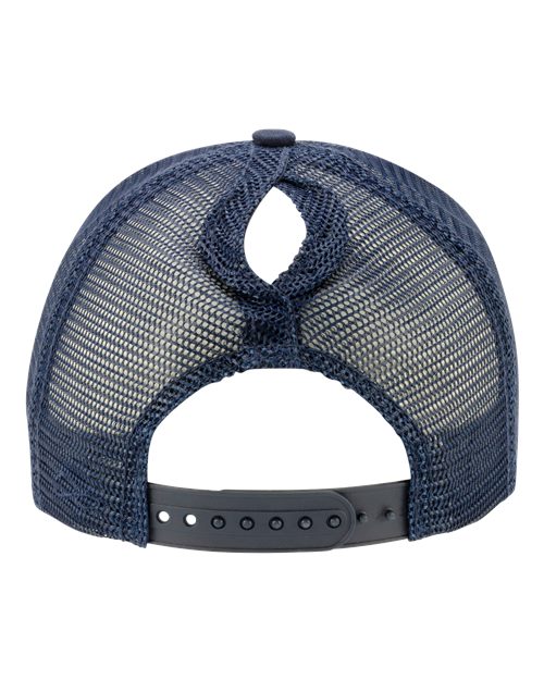 Women's Modern Trucker Cap - Dark Navy/ Navy Back