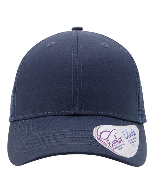 Women's Modern Trucker Cap - Dark Navy/ Navy Front