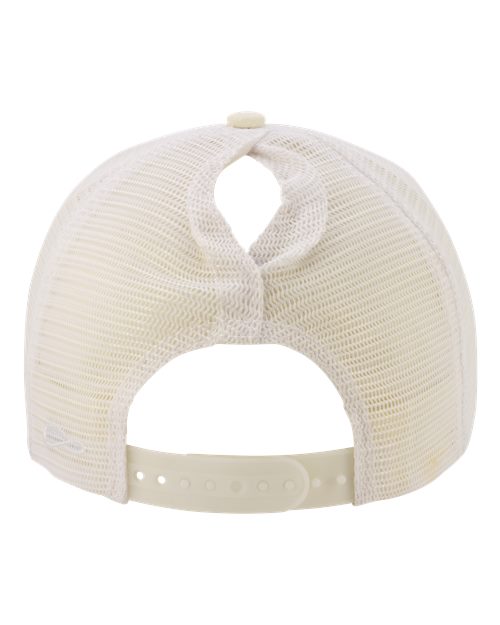 Women's Modern Trucker Cap - Vanilla/ White Back