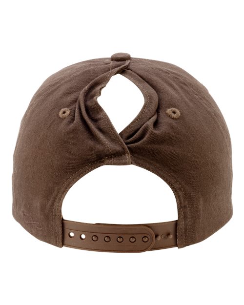 Women's Five-Panel Rope Cap - Chocolate/ Fawn Back