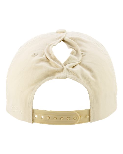 Women's Five-Panel Rope Cap - Vanilla/ Longhorn Back