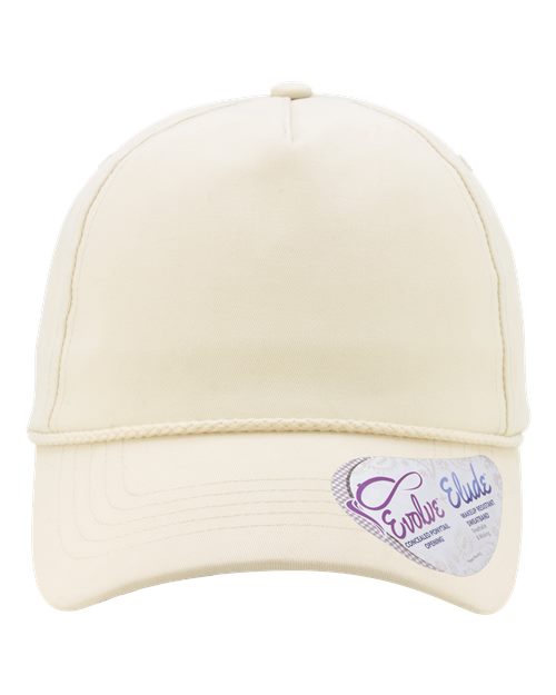 Women's Five-Panel Rope Cap - Vanilla/ Longhorn Front