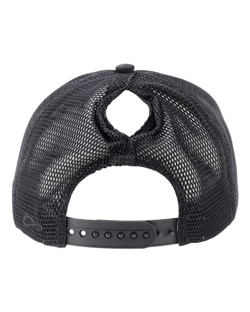 Women's Corduroy Cap - Black / Black Leopard/ Black Back