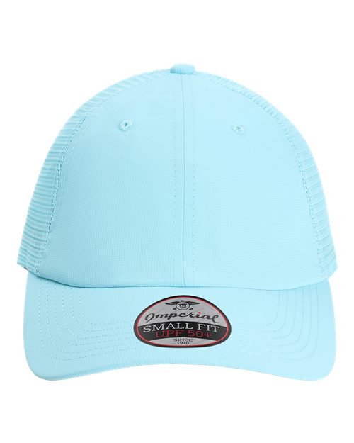 The Hinsen Mesh Back Cap - Light Blue Front