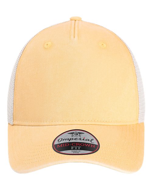 The Gambit Mesh Back Cap - Apricot/ Stone Front