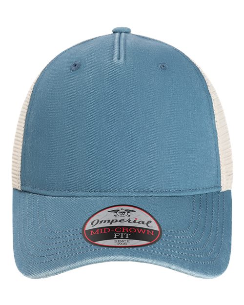 The Gambit Mesh Back Cap - Breaker Blue/ Stone Front