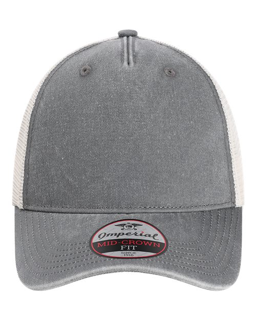 The Gambit Mesh Back Cap - Charcoal/ Stone Front