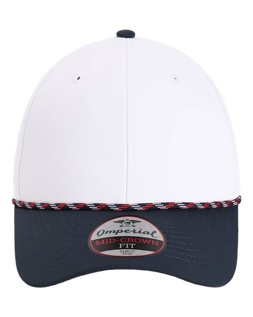The Wingman Cap - White/ Navy/ Navy/ Red/ White Front