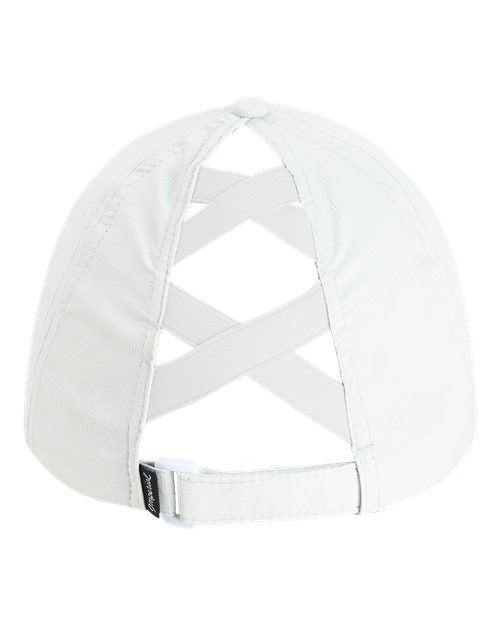 The Hinsen Performance Ponytail Cap - Winter Green Back