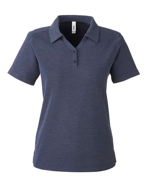 Women's Fusion ChromaSoft™ Pique Polo - Classic Navy Heather Front
