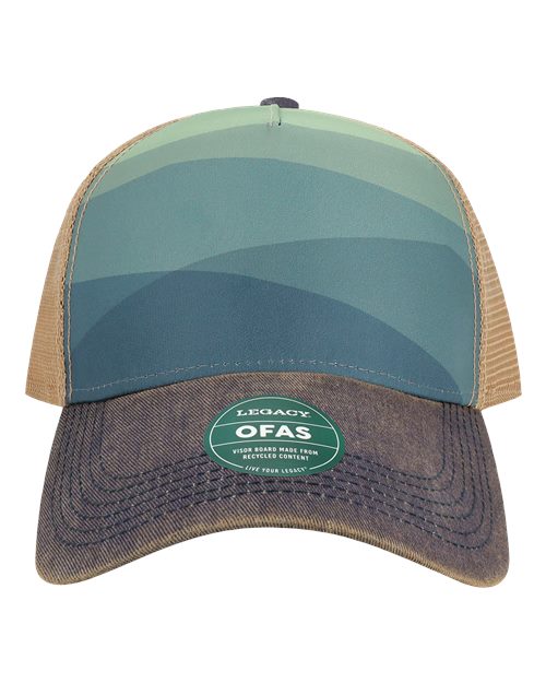 Old Favorite Five-Panel Trucker Cap - Rolling Mountains Front