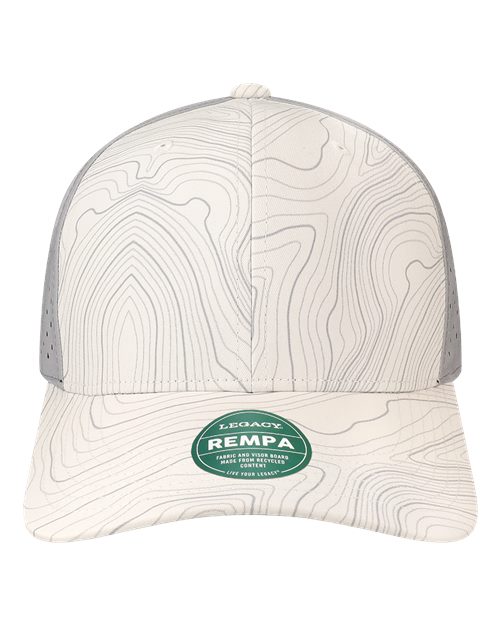 Reclaim Mid-Pro Adjustable Cap - White Grey Topo Front