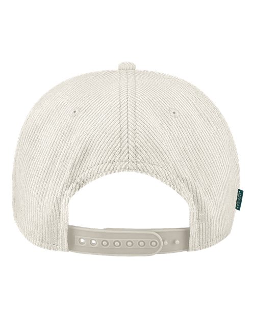 Five-Panel Adjustable Cap - Ivory Corduroy Back