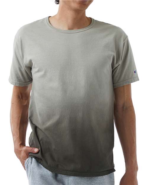 Unisex Classic Jersey Dip Dye T-Shirt - Army Ombre Front
