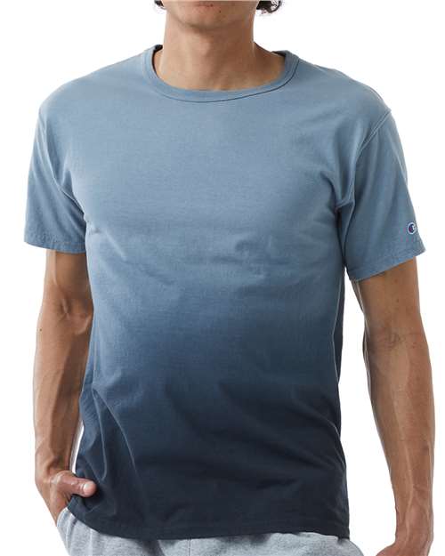 Unisex Classic Jersey Dip Dye T-Shirt - Black Ombre Front