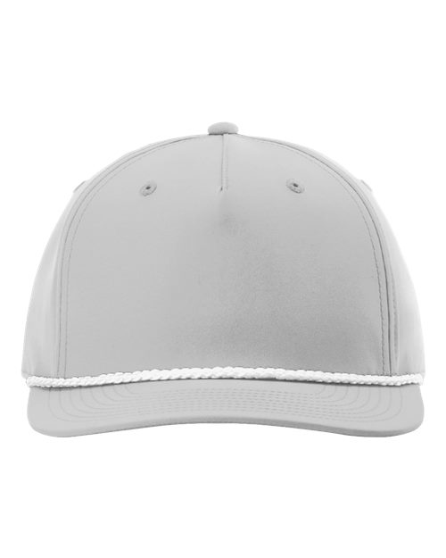 Five-Panel Classic Rope Cap - Light Grey/ White Front
