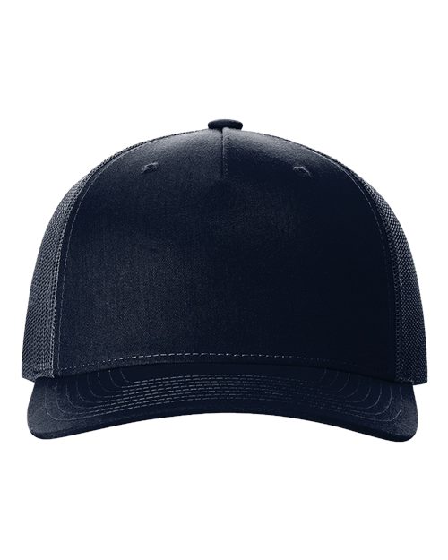 Five-Panel Trucker Cap - Navy Front