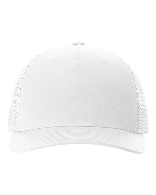 Five-Panel Trucker Cap - White Front