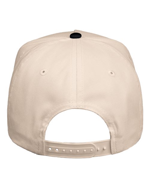 Five-Panel Twill Cap - Natural/ Black Back